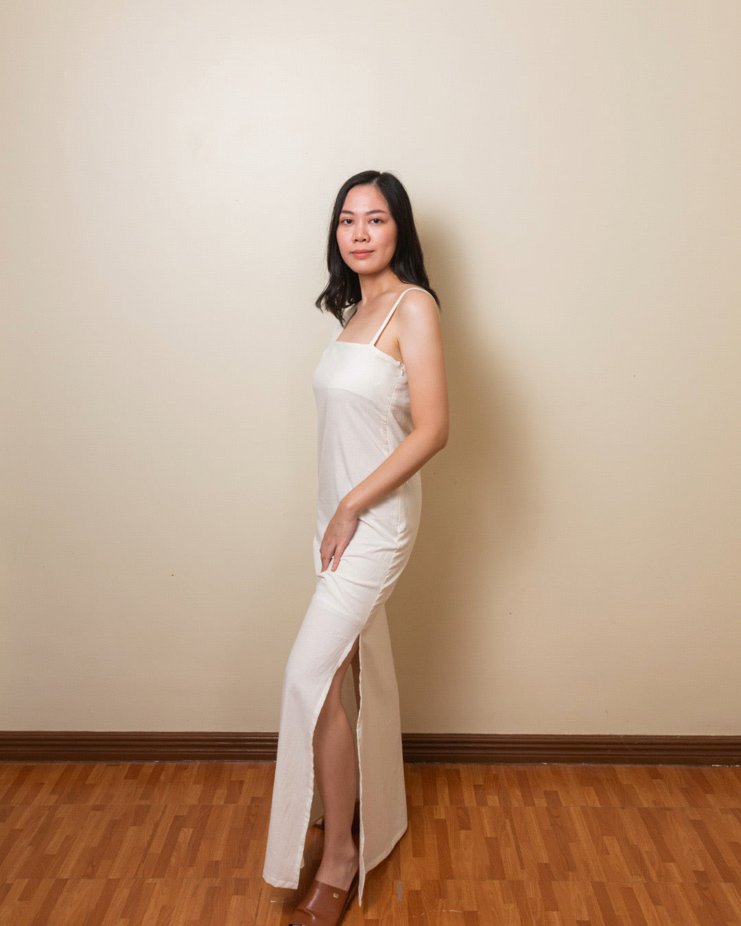 Accent Strap Maxi Dress - Milk
