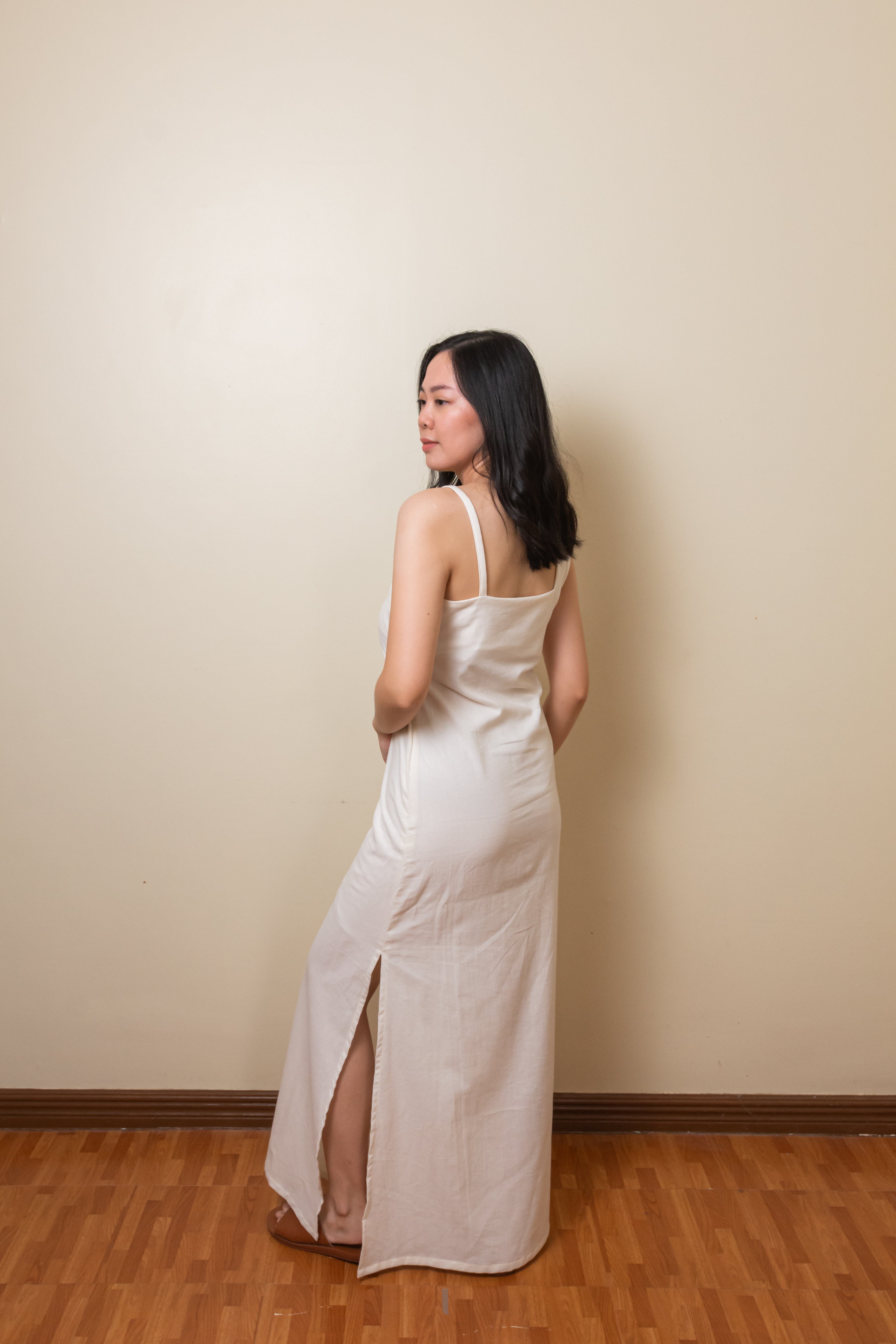 Accent Strap Maxi Dress - Milk