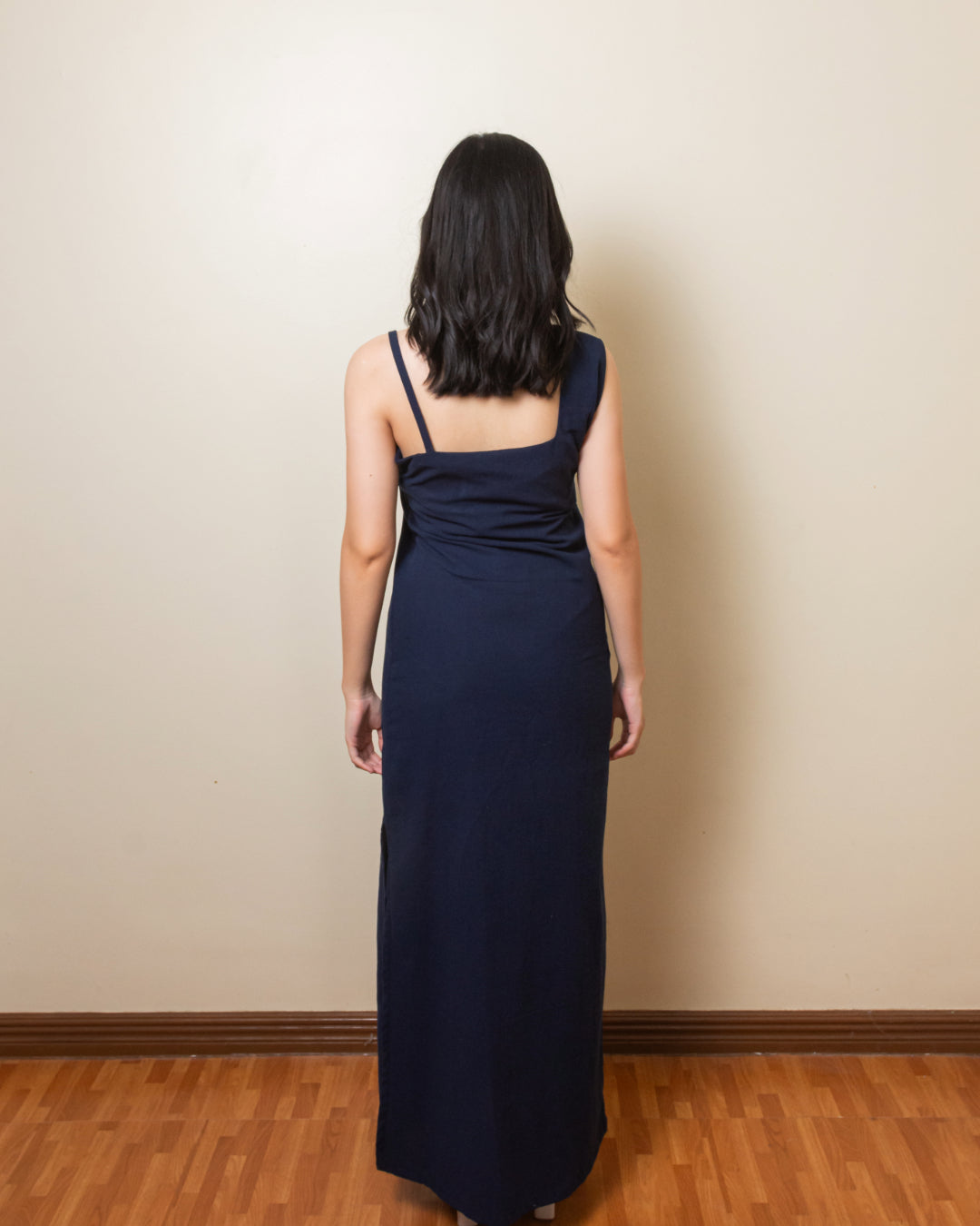 Accent Strap Maxi Dress - Deep Blue