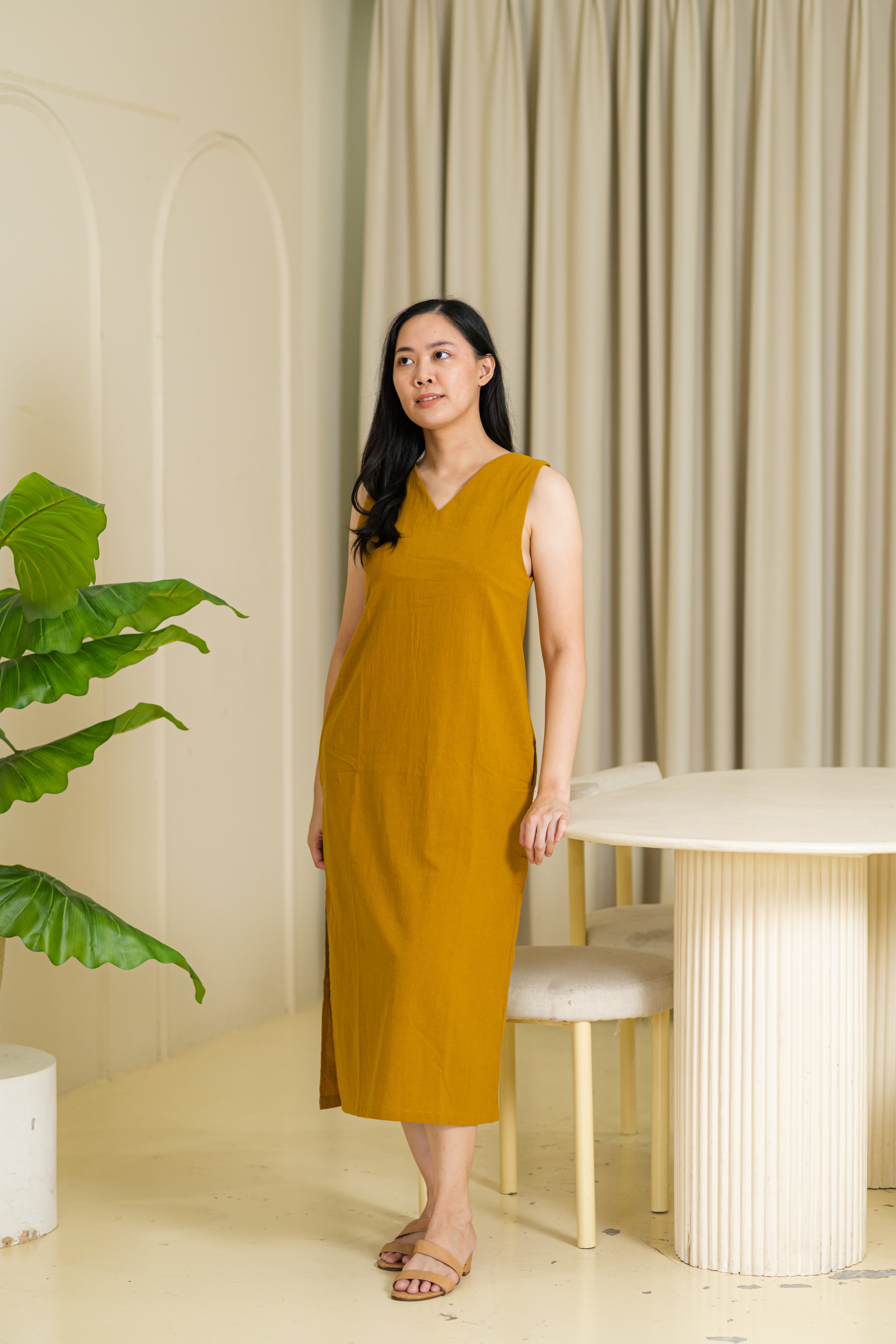 Evergreen Reversible Dress - Honey