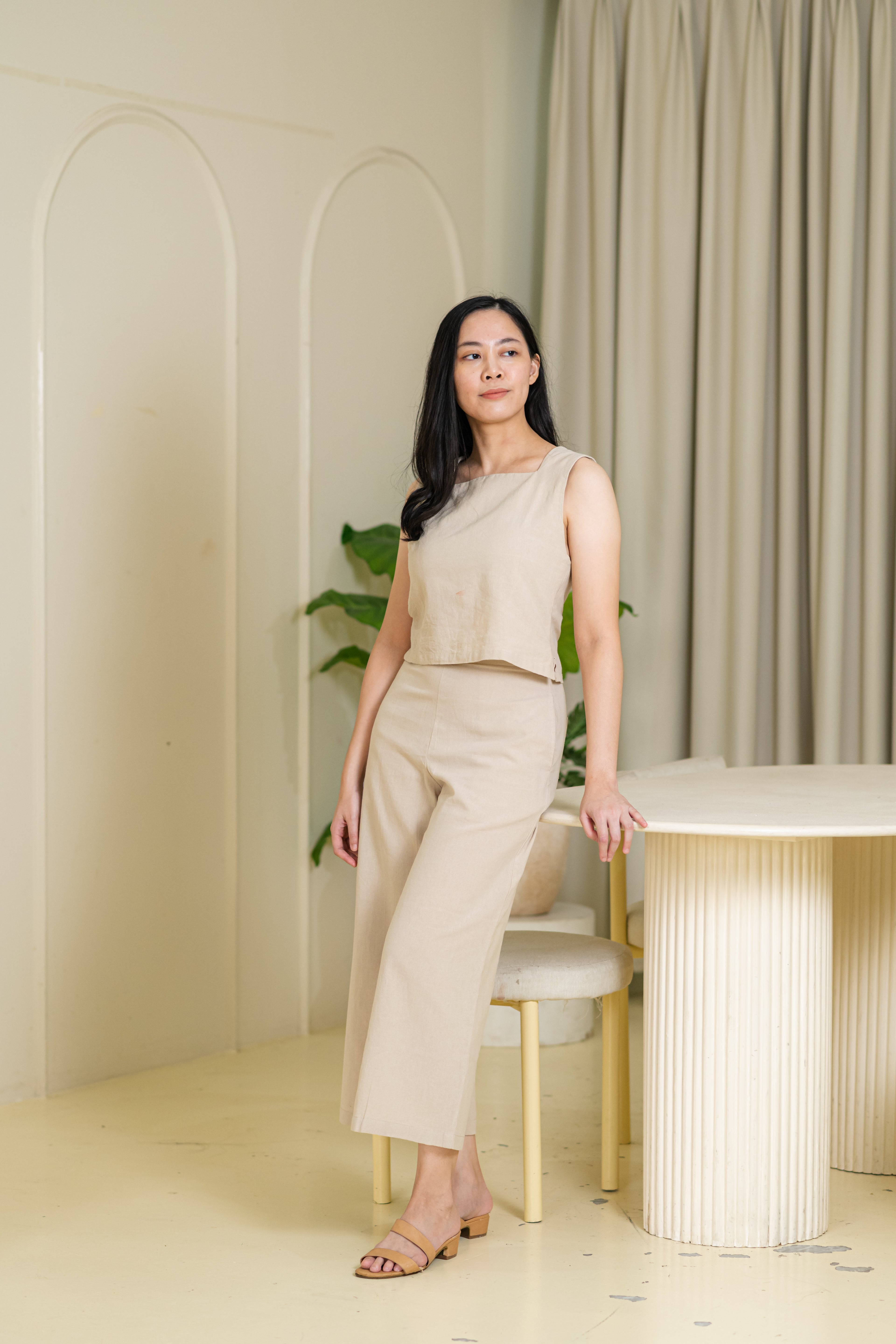 Evergreen Reversible Top - Sand