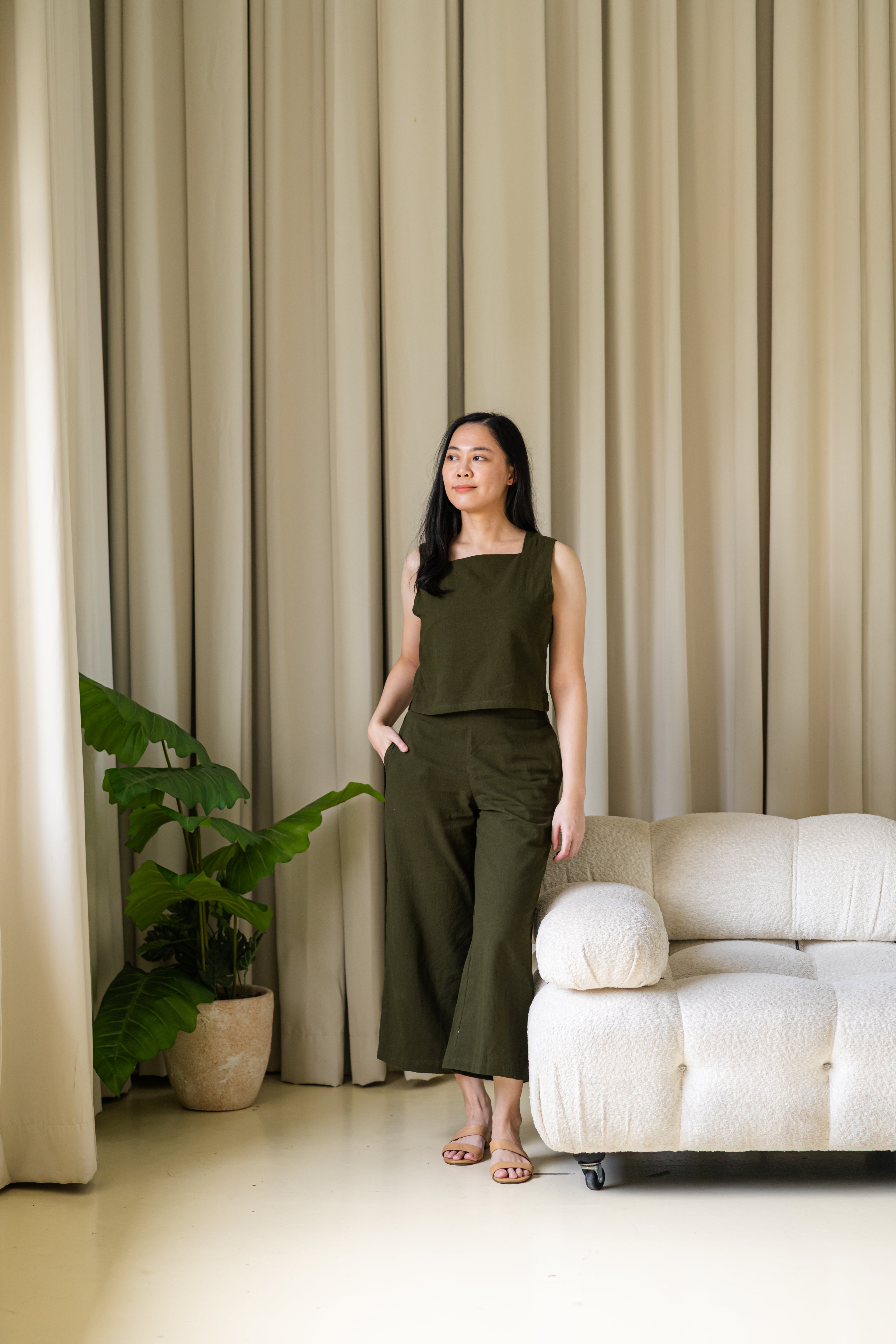 Evergreen Reversible Top - Moss