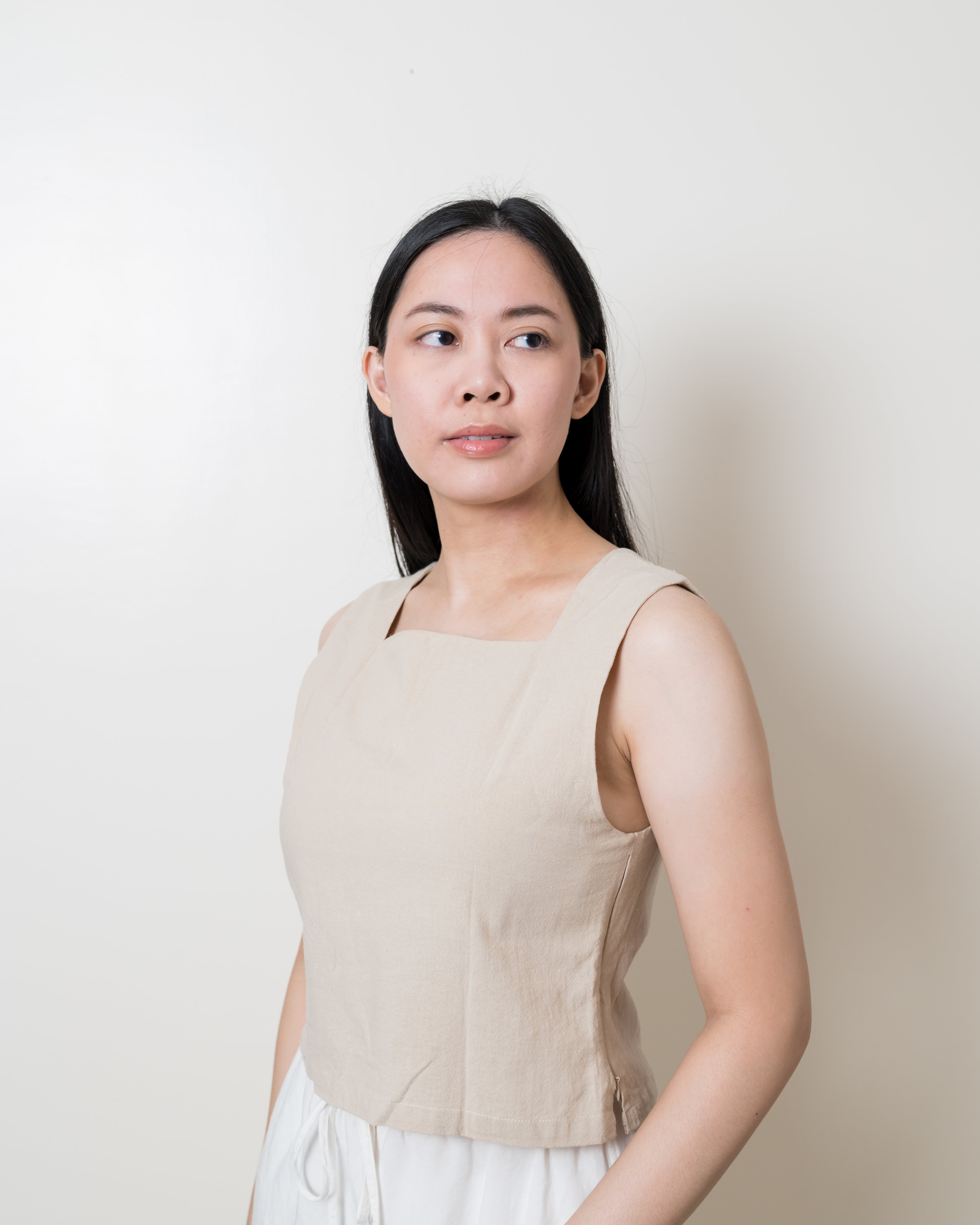 Evergreen Reversible Top - Sand