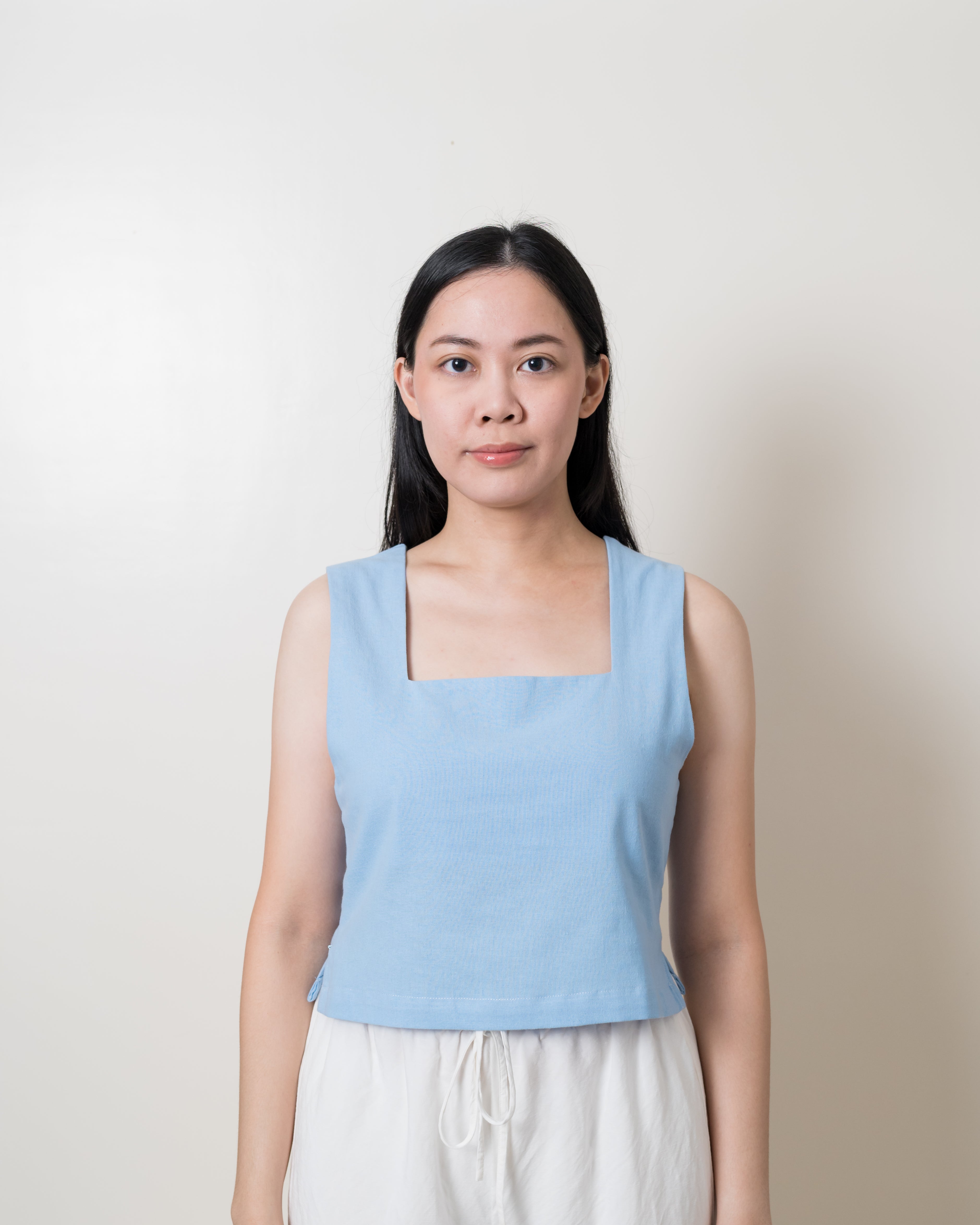 Evergreen Reversible Top - Celestial Blue