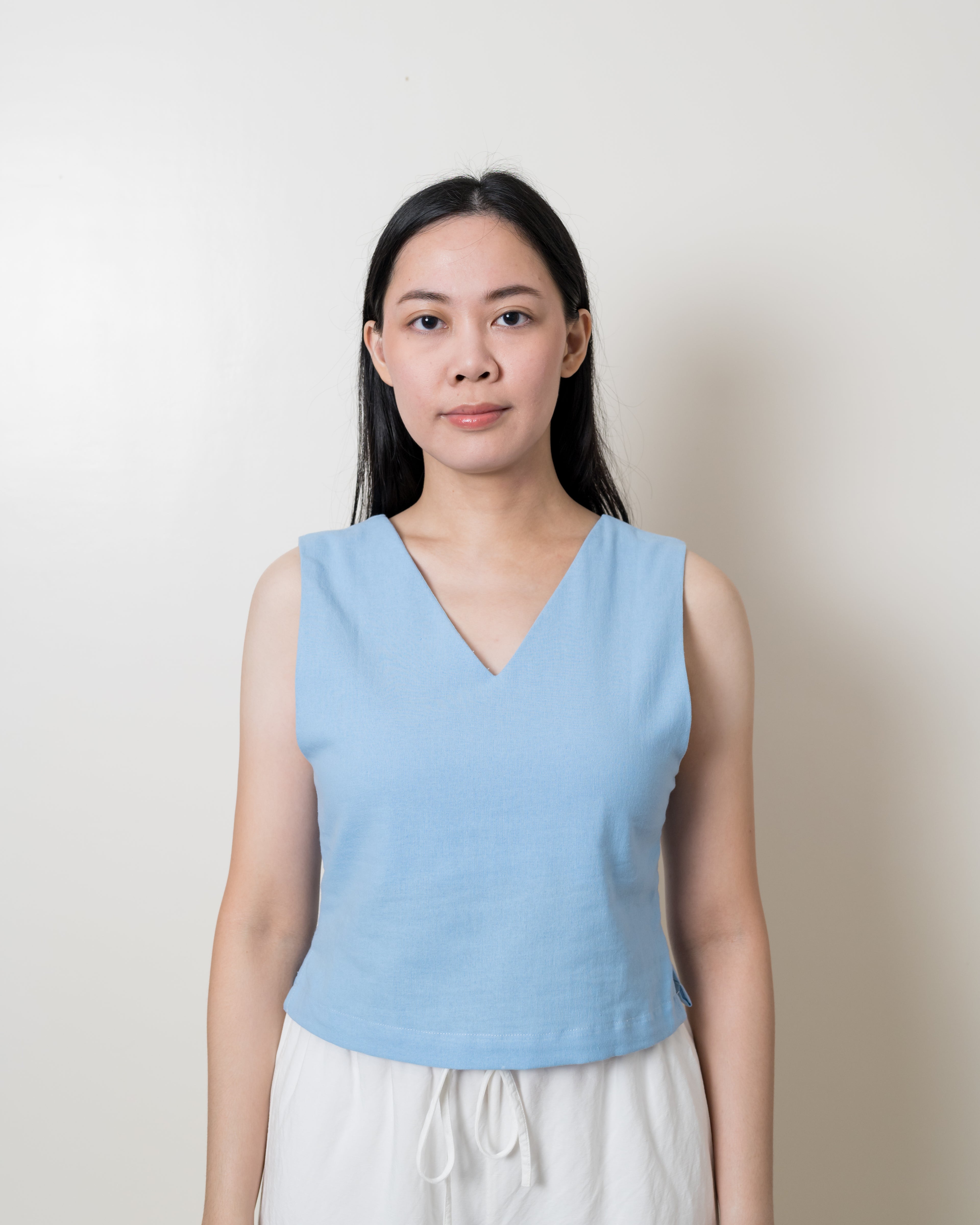 Evergreen Reversible Top - Celestial Blue