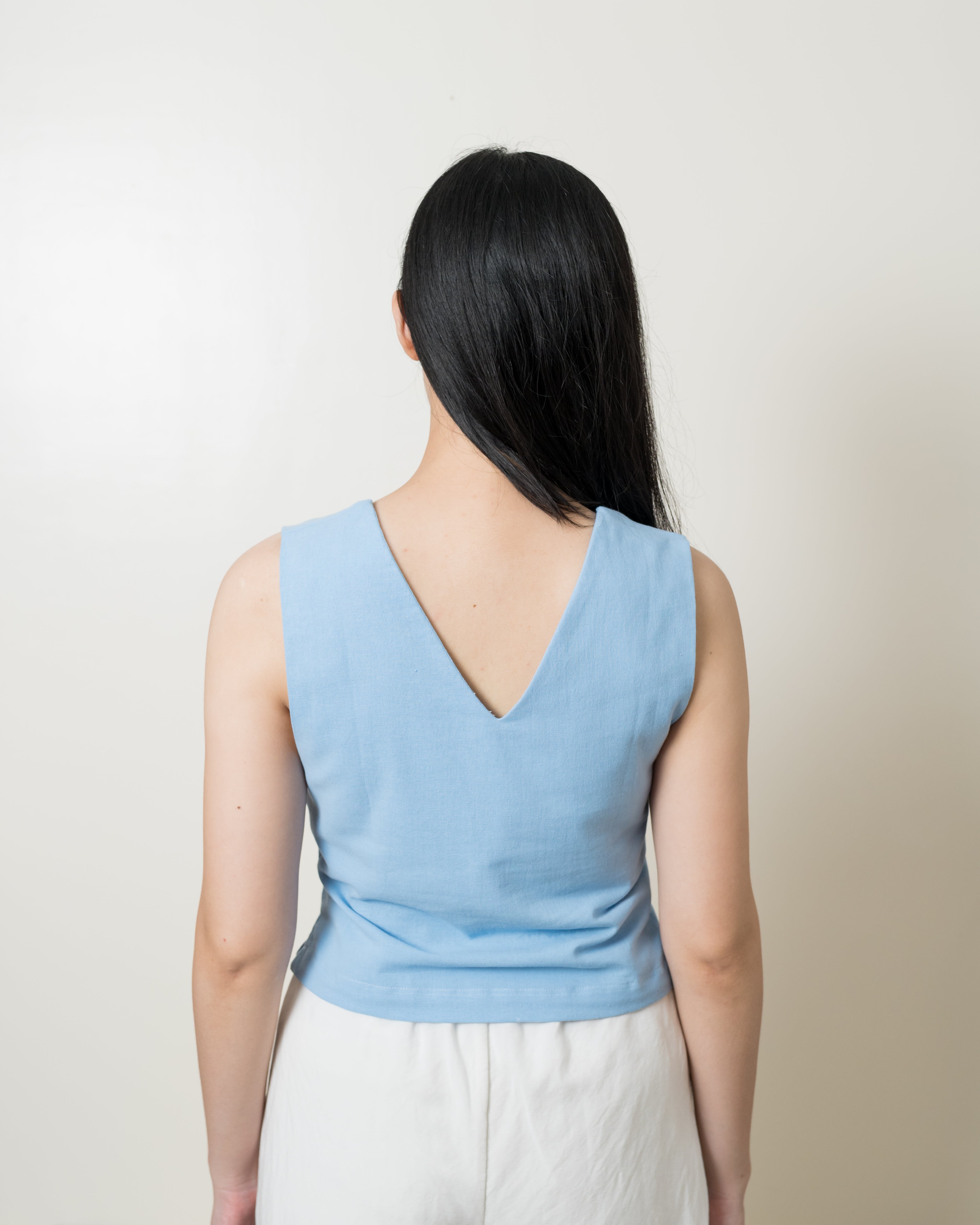 Evergreen Reversible Top - Celestial Blue